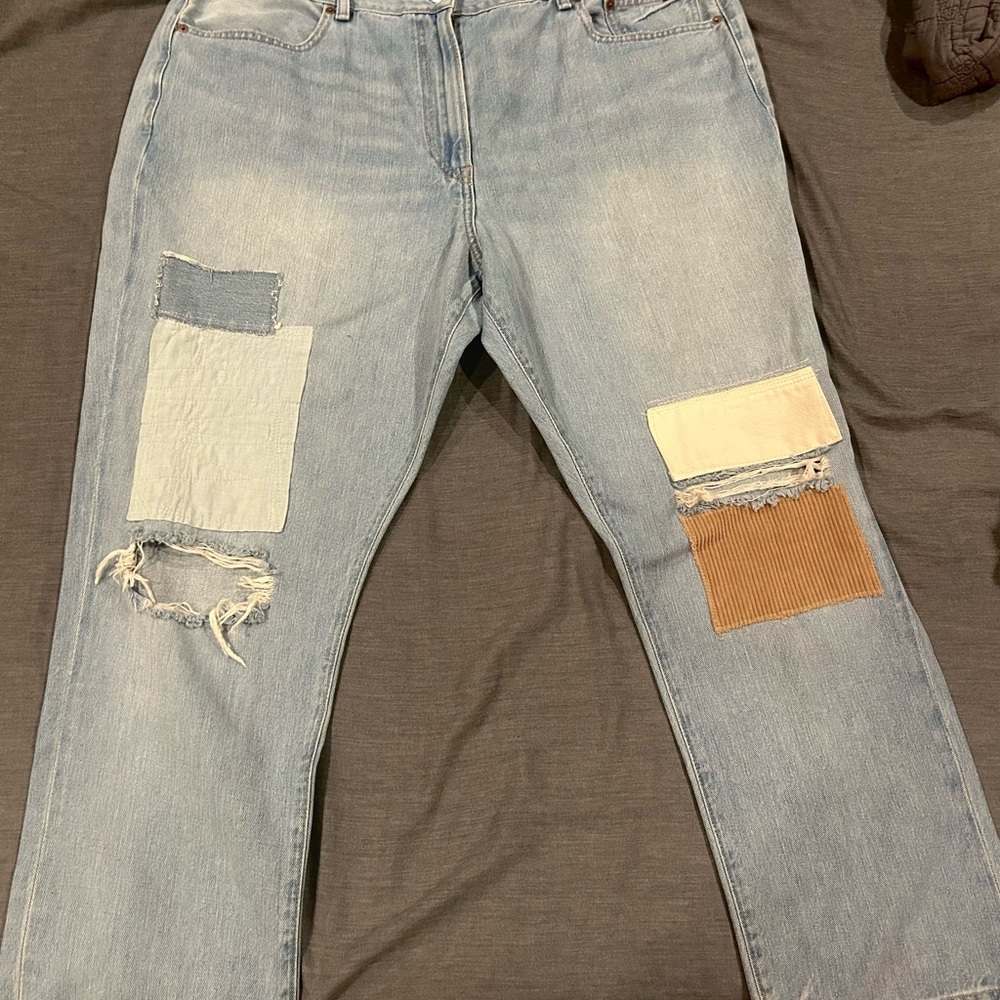 Ralph Lauren Avery Boyfriend Light Blue Denim Jeans Size 34